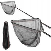 Podbierak Wędkarski na Ryby Teleskopowy z Gumowaną siatką Składany 210 cm