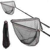 Podbierak Wędkarski na Ryby Teleskopowy z Gumowaną siatką Składany 210 cm