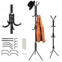 WIESZAK STOJĄCY Z 12 HACZYKAMI NA UBRANIA O SOLIDNEJ KONSTRUKCJI 175CM*45CM