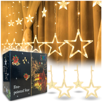 kurtyna led gwiazdy ciepły biały