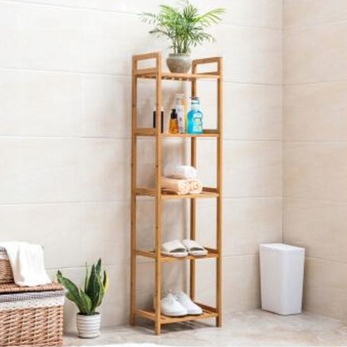 Regał stojak łazienkowy półka bambusowa regał drabinkowy uniwersalny na Arena.pl
