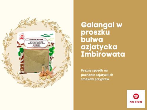 Galangal mielony w proszku suszony przyprawa korzeń azjatycki jak imbir 100g na Arena.pl