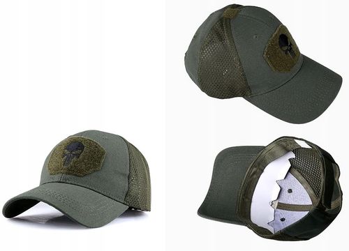 Czapka Z Daszkiem Czacha Bejsbolówka Punisher Haft na Arena.pl