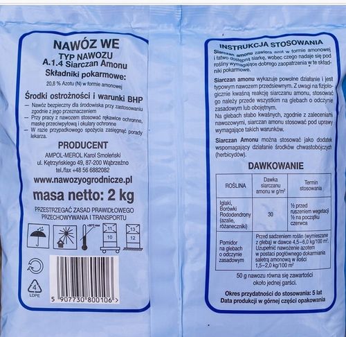 Nawóz siarczan amonu 5kg na Arena.pl
