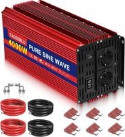 TAGEEBLU Czysty Falownik przetwornica napięcia 12V 4000W z 2 gniazdami AC