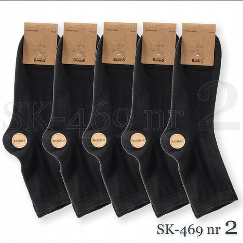 SKARPETY BAMBUSOWE męskie Czarne Antybakteryjne SKARPETKI PREMIUM na Arena.pl