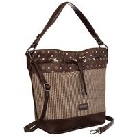 stylowa torebka worek z ozdobnym panelem - david jones