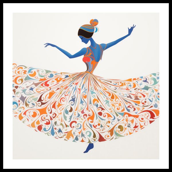 Plakat 70x70cm Wirująca Balerina zdjęcie 3