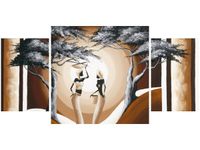 80X40CM SPACER O ZACHODZIE SŁOŃCA TRÓJ OBRAZ