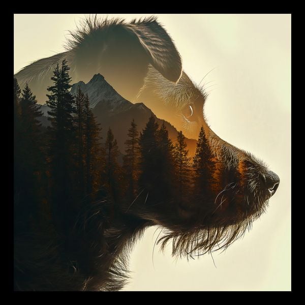 Plakat 20x20cm Psi Duch Lasu zdjęcie 2