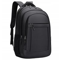 PLECAK MĘSKI DAMSKI DO PRACY SZKOŁY CZARNY WODOODPORNY WYTRZYMAŁY 4 KOMORY