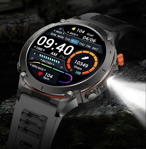 SMARTWATCH MĘSKI ZEGAREK GPS 730 MAH KOMPAS ROZMOWY LATARKA AMOLED PL na Arena.pl