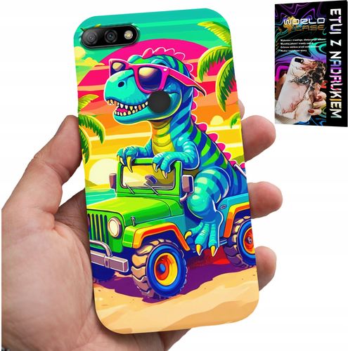 ETUI DO HUAWEI Y7 2018 - DINOZAUR W CIĘŻARÓWCE WZORY DLA DZIECI na Arena.pl