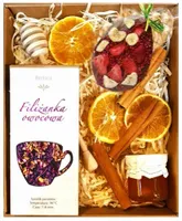 KOSZ PREZENTOWY PREZENT HERBATA MIÓD CZEKOLADA UPOMINEJ NA WIELKANOC JAJKO