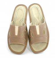 KLAPKI DAMSKIE OZDOBNE KAPCIE DOMOWE SKÓRA