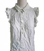 ELEGANCKA BLUZKA Z OZDOBNYMI RĘKAWAMI LEJĄCA ECRU TRUSSARDI ROZ. 44 XXL