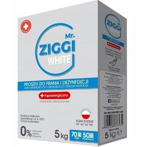 MR ZIGGI Proszek do Prania Kolor+Biały 2x5kg POLSKI EKO HIPOALERGICZNY na Arena.pl