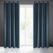 Zasłona gotowa na przelotkach PIERRE 140x250 Pierre Cardin granatowy