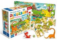 Dziecięce PUZZLE EDUKACYJNE Układanka Puzzle 24 Elementy Dinozaury - GRANNA
