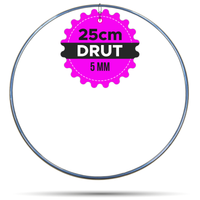 Obręcz srebrna metalowa 25 cm 5 mm do łapacza snów - nowa