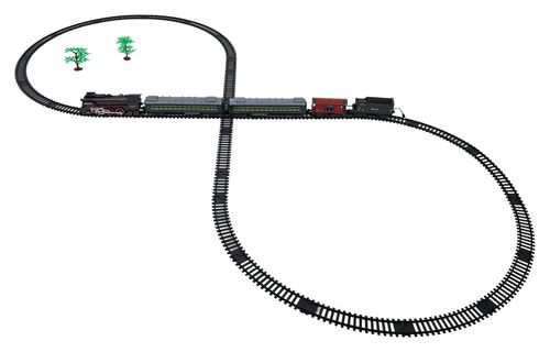 Kolejka Retro Z Funkcją Świateł, Dźwięku I Dymu 216Cm na Arena.pl