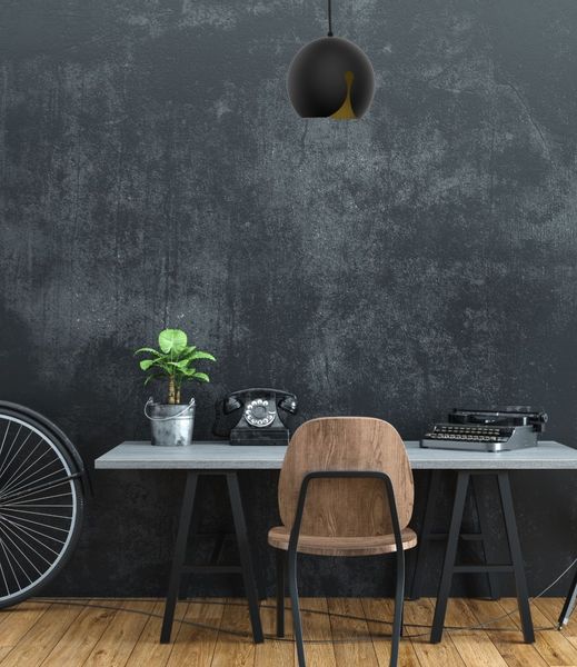 Lampa wisząca 1xE27 MALAGA SMALL BLACK zdjęcie 2