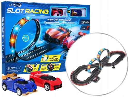 7-metrowy Tor wyścigowy dla dzieci 3-8 + Funkcja zmiany prędkości + 2 autka na Arena.pl