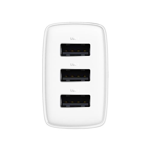 Baseus ładowarka sieciowa Compact 3 x USB biała 17W na Arena.pl