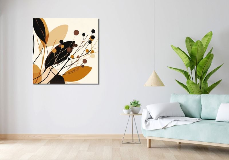 Obraz 90x90cm Jesienne Sylwety zdjęcie 2