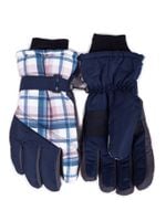 Rękawiczki narciarskie męskie w kratę 20 YOCLUB