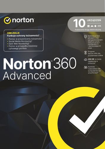 Norton 360 (BK) Advanced 10 stanowisk / 1 rok na Arena.pl