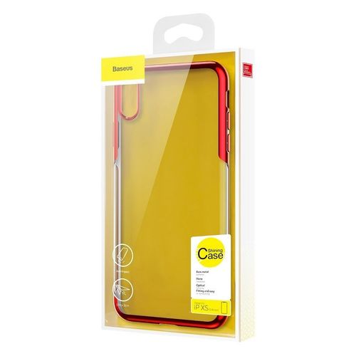 Przezroczyste Etui Baseus Shining Case Do Iphone X / Xs (Czerwone) na Arena.pl