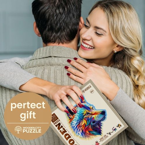 Puzzle Drewniane Elegancki Wilk 250 el Wooden.City na Arena.pl