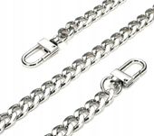 Pasek do torebki torby łańcuch długi Srebrny metal  F117_120CM_Srebrny