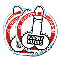 Karne ZESTAW 1 KUTAS POD 25 szt Naklejki Karne za złe parkowanie na auto