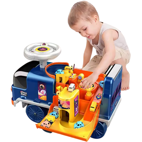 Autko Pojazd Kosmiczny 2W1 Jeździk 4 Autka Tor Samochodowy Dźwięki Światła na Arena.pl