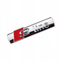 Audi S-line naklejka na klapę bagażnika błotnik grill EMBLEMAT SLINE chrom