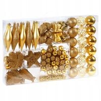 BOMBKI CHOINKOWE 6/4/3cm 102SZT ZESTAW ZŁOTY