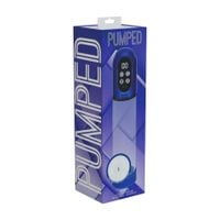 engage - automatic waterproof penis pump and masturbator - metallic blue