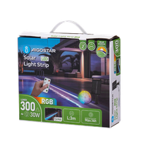 Solarny pasek świetlny 30W RGB z kablem 2+3 m do dekoracji ogrodu