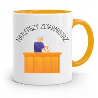 Kubek Żółty Dla Zegarmistrza Najlepszy Zegarmistrz Z Nadrukiem Ze Zdjęciem