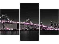 90X60CM OBRAZ OBRAZ PANORAMA MOSTU SAN FRANCISCO TRZY OBRAZY