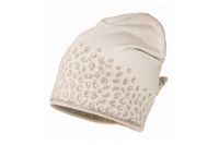 Jamiks MARTYNA czapka dla dziewczynki panterka ecru 54-56