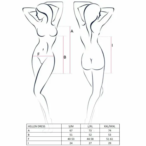 passion hellen komplet sukienka i stringi czarny rozmiar l/xl na Arena.pl