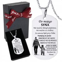 Prezent dla SYNA - Nieśmiertelnik z Dedykacją MAMA