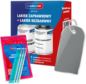 lakier zaprawka + bezbarwny + patyczki peugeot ezr/ezrc gris aluminium
