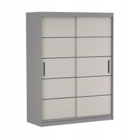 Szafa przesuwna VISTA 06 150x61 SZARY/KASZMIR półki pojemna PRODUCENT