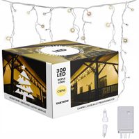 SOPLE KURTYNA 300 LED 11M ZEWNĘTRZNE LAMPKI choinkowe IP44 GIRLANDA OZDOBA
