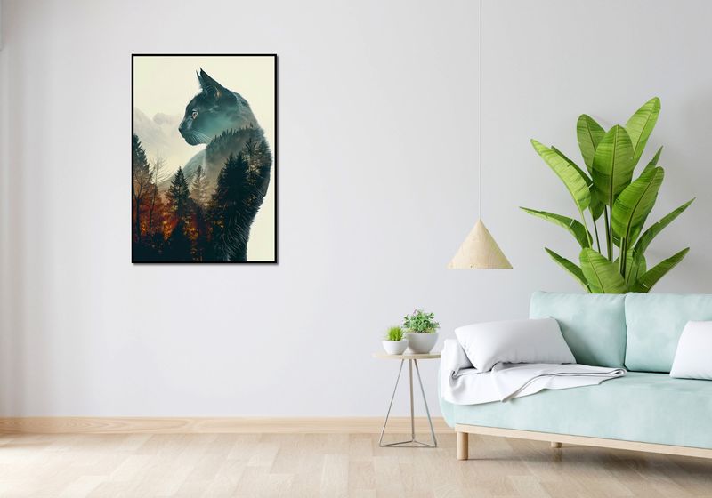 Plakat 68x98cm Koci Duch Lasu zdjęcie 4