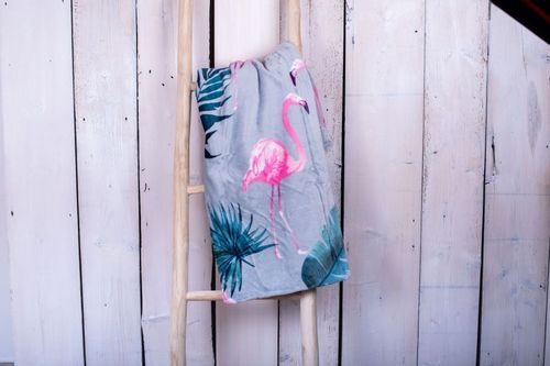 Koc z mikrofibry 200 x 220 cm, flaming szary na Arena.pl